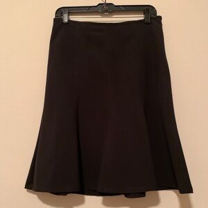 Black A-Line Knee-Length Skirt